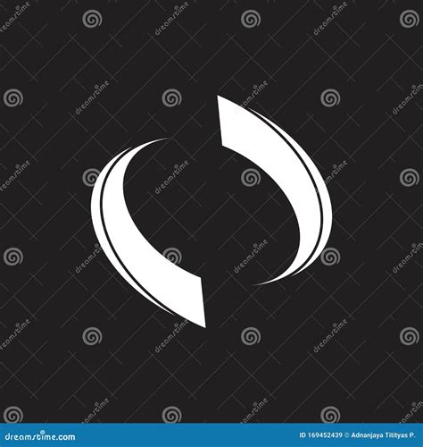 Circle Curves Geometric Motion Frame Logo Vector Stock Vector