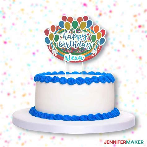 How To Make Custom Cake Toppers With Shakers Confetti Jennifer Maker