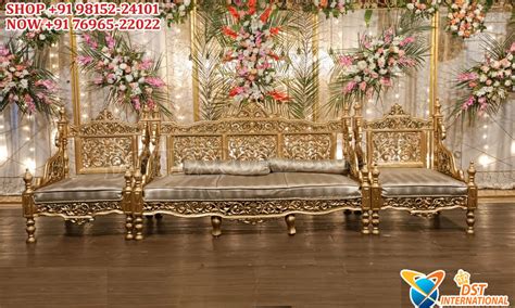 Arabian Wedding Wooden Carved Low Seating Sofa Set Dst International