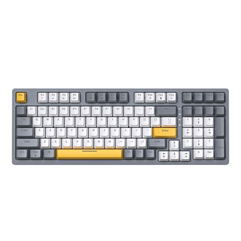 Zifriend T98 98 Keys Mechanical Keyboard RGB Backlit Hot Swappable White And Grey Vibe Gaming