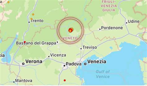 Terremoto In Veneto Epicentro A Valdobbiadene Nel Trevigiano DATI