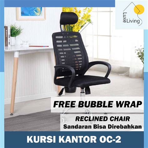 Jual FREE BUBBLE WRAP LLS Kursi Kantor Kerja Belajar Ergonomis Putar