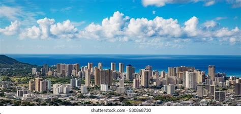 Hawaii City Skyline Aerial View Stock Photo 530868730 | Shutterstock