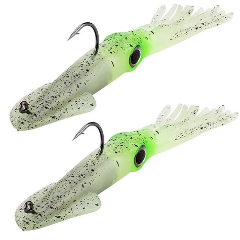 Qualyqualy Fishing Pcs Luminous Squid Lures Skirts Jig Fishing Octopus