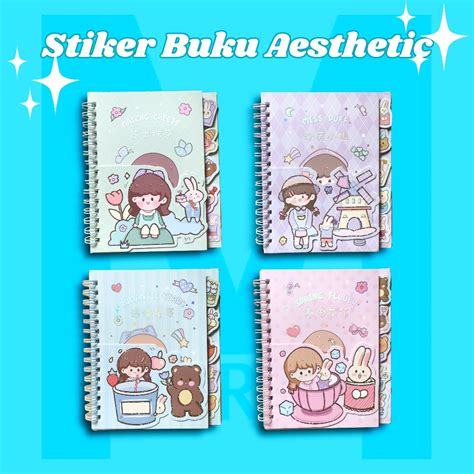 Jual Stiker Buku Aesthetic Viral Motif Karakter Shopee Indonesia