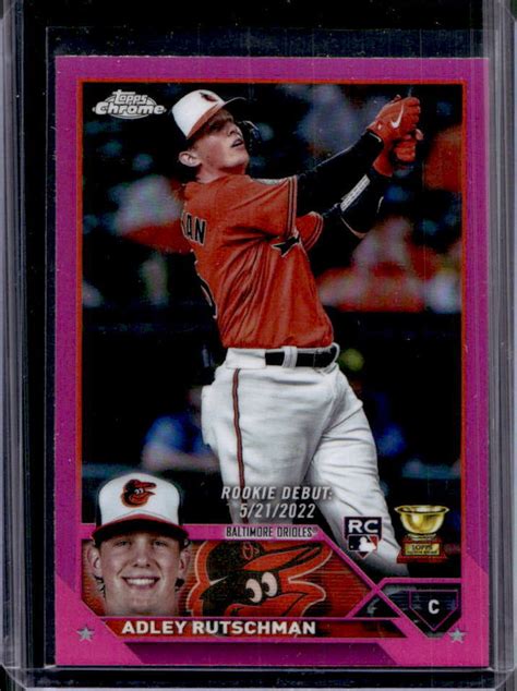 Topps Chrome Update Adley Rutschman Pink Refractor Rookie Debut Rc