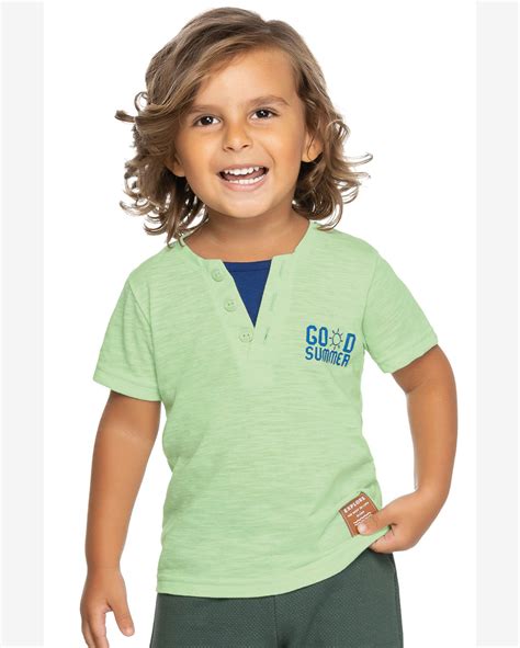 Riachuelo Camiseta Infantil Menino Good Summer Elian Verde Claro