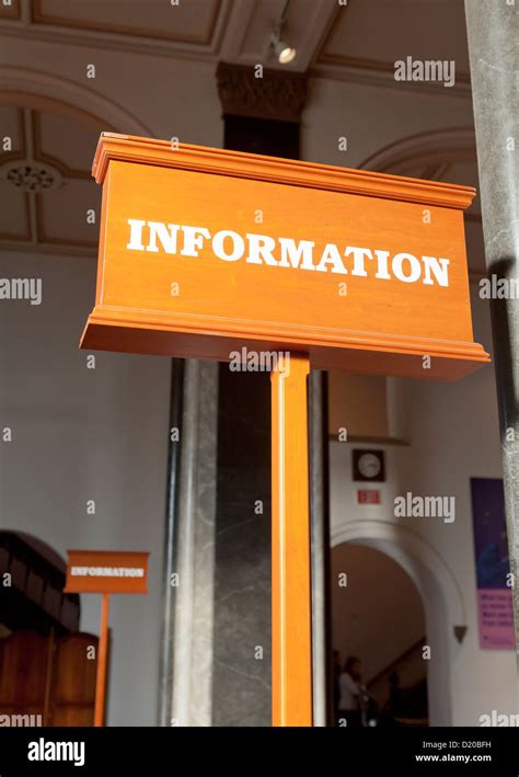 Information desk sign Stock Photo - Alamy