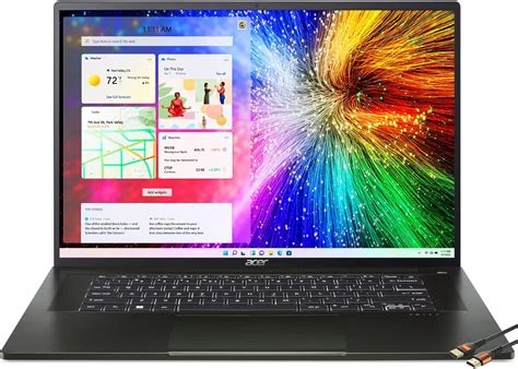 Notebook Com Impressão Digital - Acer Leitor de impressão digital KB com retroiluminação 16 polegadas 4K ...