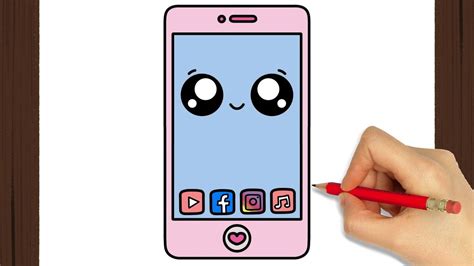 How To Draw A Phone Kawaii I Easy Ii Como Desenhar Um Celular Kawaii I