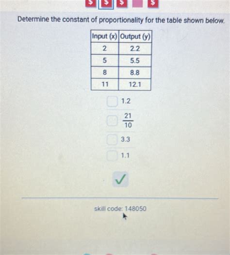 Solved Determine The Constant Of Proportionality For The Table