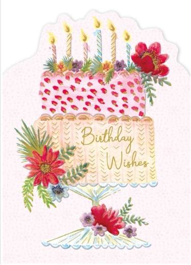 Birthday Wishes Card - Birthday Cake - CA8713 - Welsh Gifts