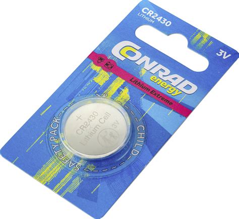 Conrad Energy Cr Button Cell Cr Lithium Mah V Pc S