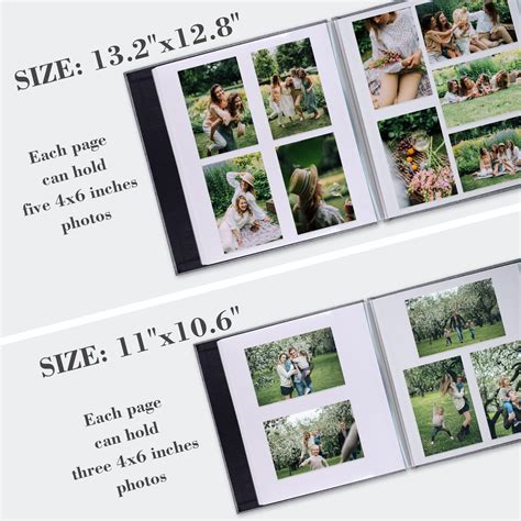 Photo Album Self Adhesive Pages For 4x6 5x7 8x10