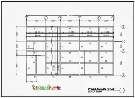 Detail Gambar Pembesian Plat Lantai 2 Dwg Koleksi Nomer 12