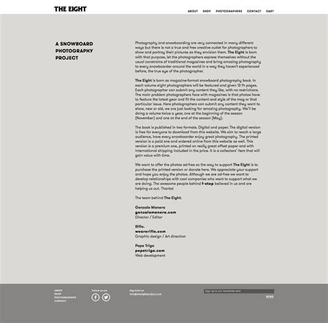 The Eight Black Volume Behance