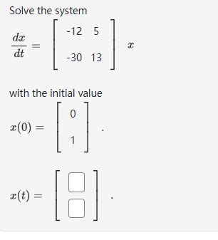 Answered Solve The System Dx Dt X 0 With The Initial Value 0 1 B 8