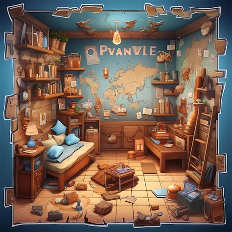 premium ai image photo  puzzle adventure game room boys