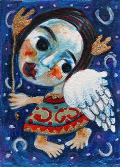 Angel Painting Folk Art Naive Art By Mariya Chimeva Ideas