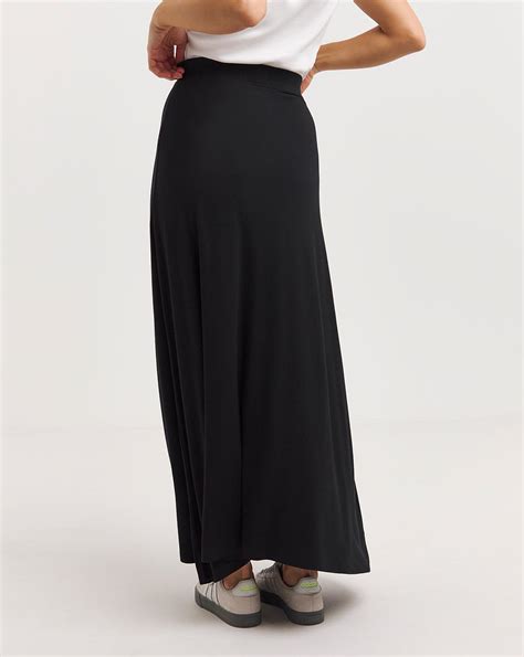 Black Jersey Maxi Skirt J D Williams