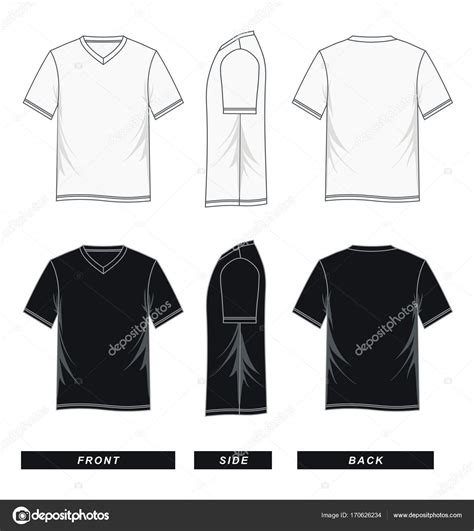 Blank T-shirt Template Front And Back Royalty Free Vector, 44% OFF