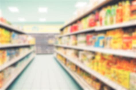 Premium Photo Abstract Blurred Background Supermarket Aisles With