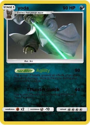 Pok Mon Yoda Agility My Pokemon Card