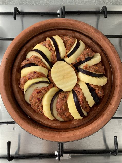 Tajine viande hachée aubergine et pomme de terre My tasty cuisine