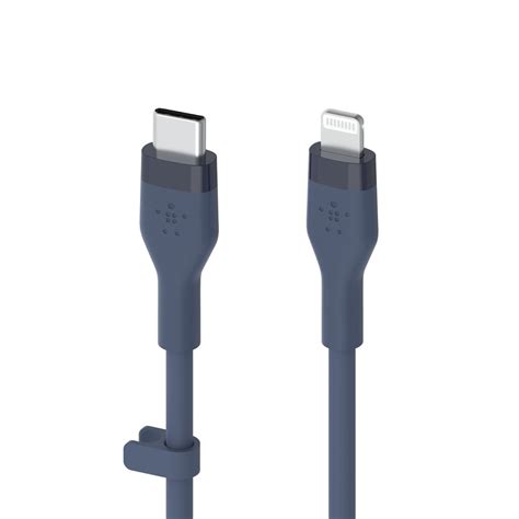 Belkin Boost Charge Flex Silicone Usb C To Lightning Cable Blue 1 M