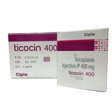 Allopathic Teicoplanin Injection Ip Ticocin 400 Injection At Rs 500