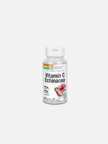 Vitamina C 500mg Echinacea 300mg 60 cápsulas Solaray