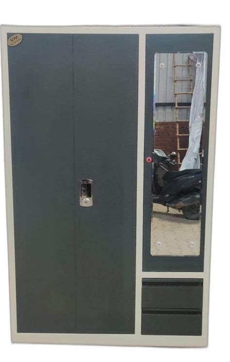 Door Grey Iron Almirah With Mirror With Locker At Rs Piece In