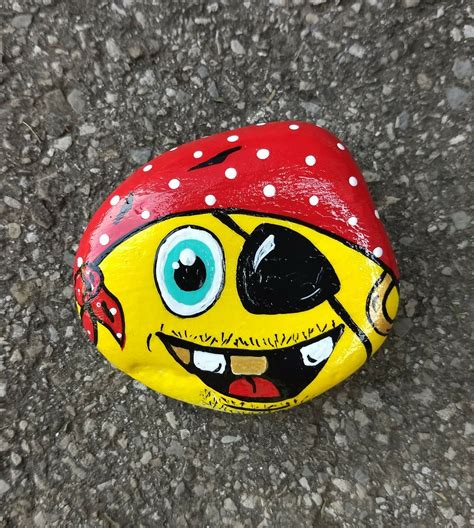 Talk Like A Pirate Day Is Sept 19 Pirate Emoji Painted Rock Rock