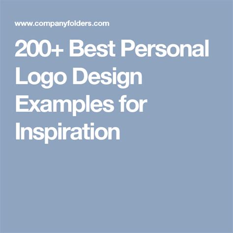 200+ Cool Personal Logo Designs for Inspiration | Personal logo design ...