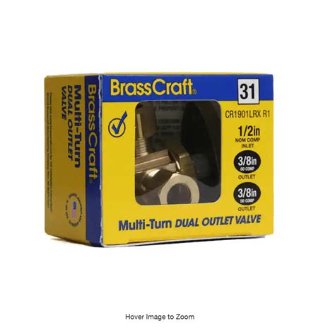 Brasscraft 1 2 In Nominal Compression Inlet X 3 8 In O D Compression