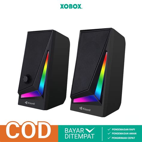 Jual Speaker Aktif 2 0 Komputer Laptop Super Bass LED RGB Light Kisonli