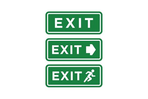 Exit Sign Icon Vector Template Graphic by sore88 · Creative Fabrica