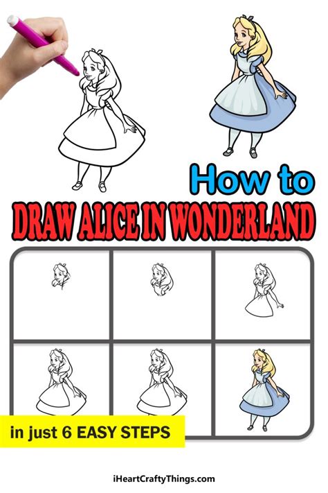 Alice In Wonderland Drawing How To Draw Alice In Wonderland Step By Step