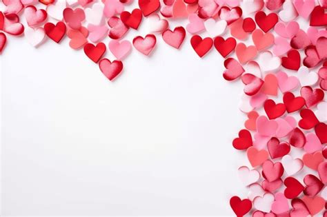 Premium Ai Image A Bunch Of Hearts With A White Background With A