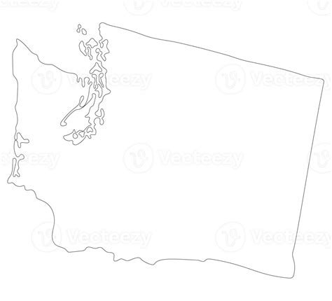 Washington State Map Map Of The U S State Of Washington 35866236 Png