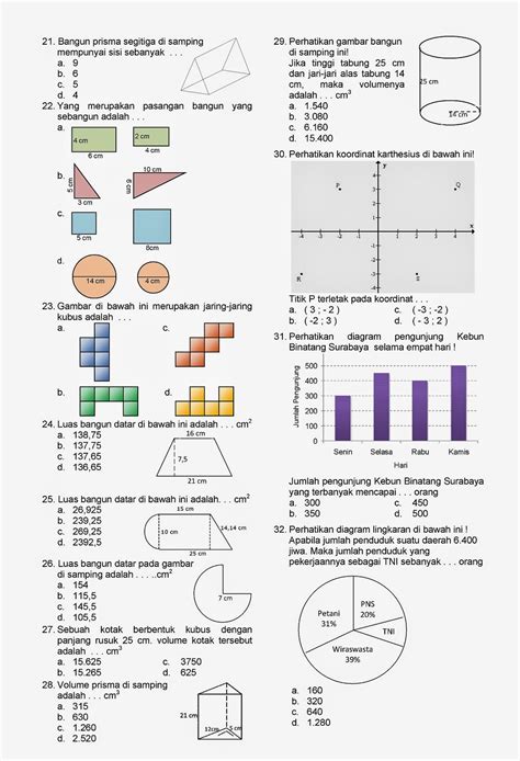 Latihan Soal Un Matematika Kelas 6 Sd Ta 2013 2014 ~ Kumpulan Soal Sd