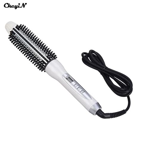 Professional Ceramic Anion Hair Curler Straightener Hot Heat Comb Electric Lcd Hair Brush