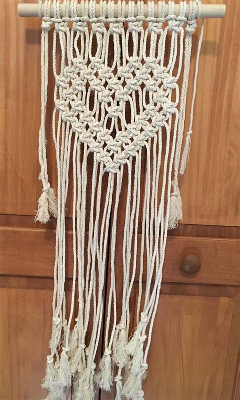 Macrame Heart Shape Wall Hanging Etsy Макраме Декор в виде сердца