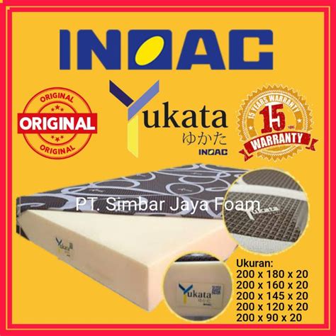 Jual INOAC YUKATA Original Tebal 20cm Kasur Busa Semua Ukuran 100 Asli