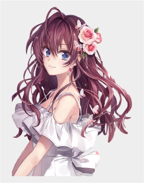 Anime Girl With Wavy Hair