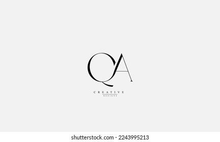 Alphabet Letters Initials Monogram Logo Qa Stock Vector Royalty Free