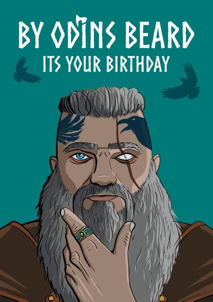 Odins Beard Birthday Card Thortful