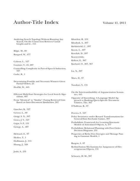 Author Title Index Volume 41 2011