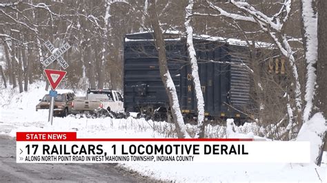 Crews Continue Cleanup Of After Train Derailment In Indiana County