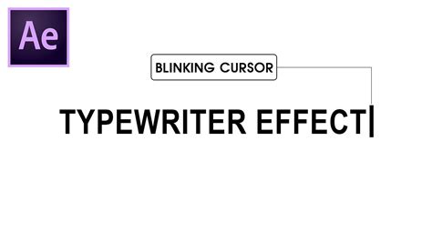 Adobe After Effects Tutorial Typewriter Text Effect With Blinking